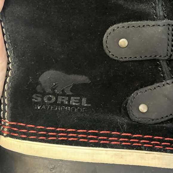 Sorel Womens Joan of Arctic Black Waterproof Leather Snow Boots LL5115-011 Sz 10 - Picture 11 of 13